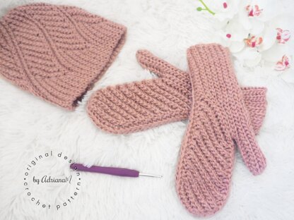 HANNAH knit-look mittens