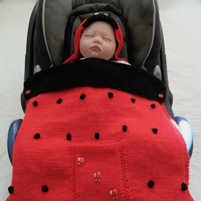 Ladybird Baby Car Seat Blanket