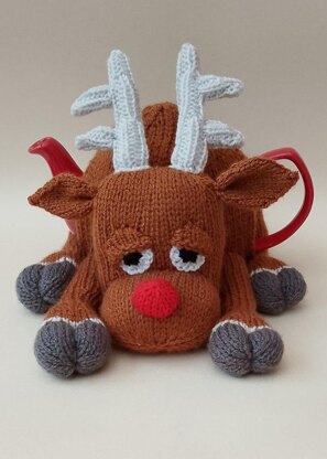 Christmas Knackered Reindeer Tea Cosy
