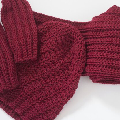 Slouchy Beanie Scarf Gloves