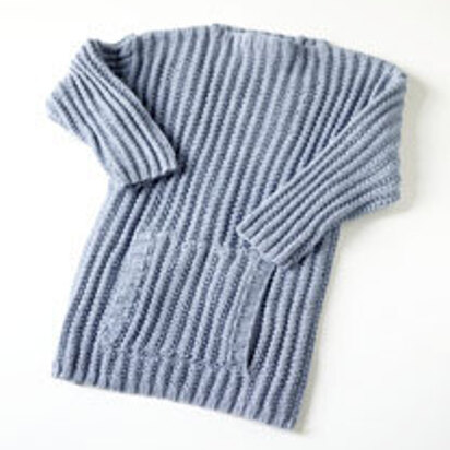Ribbed Sweater in Lion Brand Cotton-Ease - 70136AD