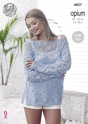 Sweater & Top in King Cole Opium - 4827 - Downloadable PDF