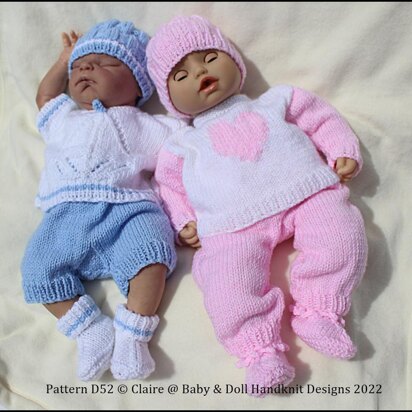 Free knitting pattern for on sale 12 inch baby doll