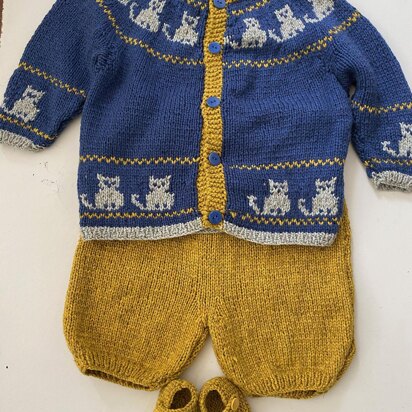 Baby/Toddler Yoked Cardigan with shorts and Shoes