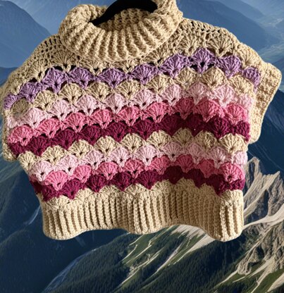 Polo Neck Crochet Jumper