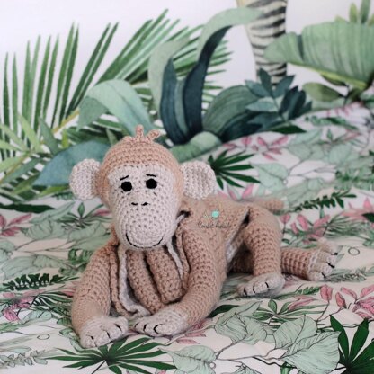 Monkey Cuddle and Play Baby Blanket