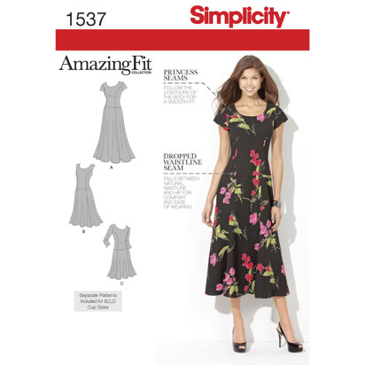 Simplicity Women's and Plus Size Amazing Fit Dress 1537 - Sewing Pattern