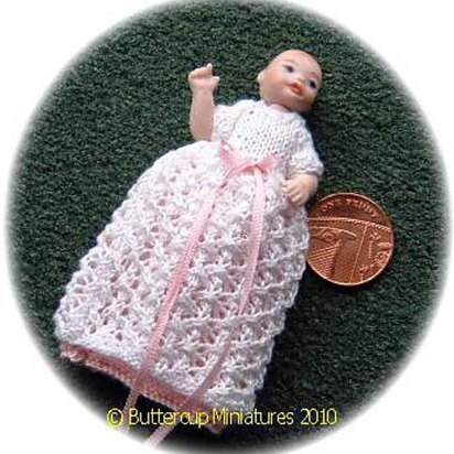 1:12th scale Christening gown