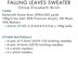 Falling Leaves Simple Lace Sweater