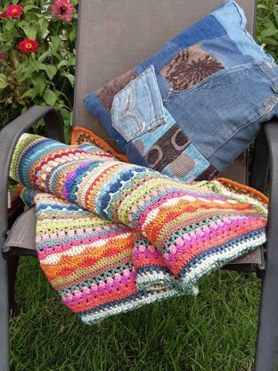 Striped Mixed Stitches Lapghan