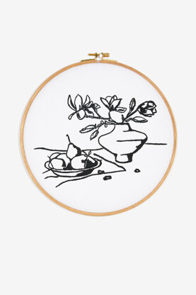 DMC Magnolia and Pears Still Life Embroidery Pattern - PAT2005 - Downloadable PDF