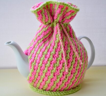 Marshmallow 4 Cup Teapot Cosy Knitting Pattern