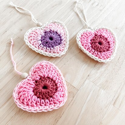 Be Mine Crochet Heart Ornament Pattern