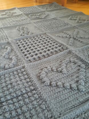 Bobble Squares Blanket