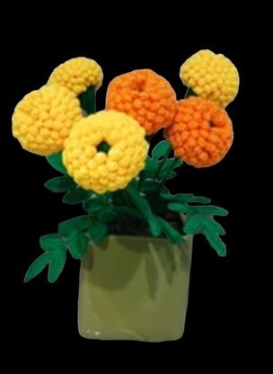 Crochet Marigold flowers