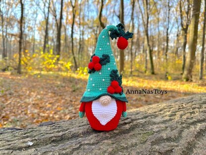 Christmas gnome in green hat