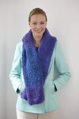 Simple One Ball Scarf in Lion Brand Homespun Thick & Quick - L30125E