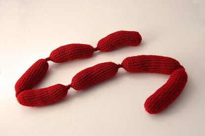 Sausage Chain Crochet Pattern, Sausage Chain Amigurumi, Sausage Crochet Pattern, Sausage Amigurumi