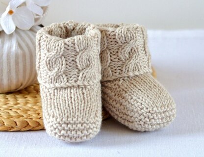 Cable Cuff Booties