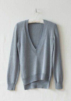 Porcelain Sweater in Erika Knight Studio Linen - Downloadable PDF