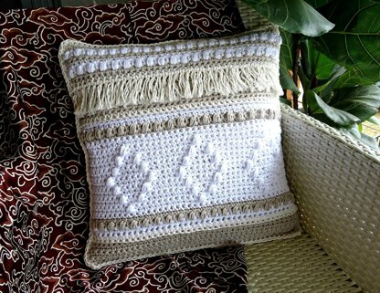 Cushion Cover Boho Tassel