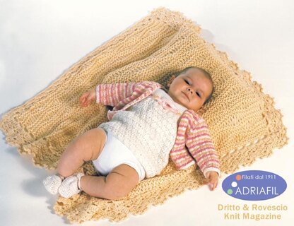 Sofia Set with Blanket in Adriafil Azzurra, Merino, Avantgarde & Regina - Downloadable PDF