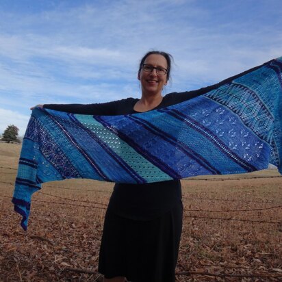 Knitting for Sanity Sampler Shawl - knitting pattern