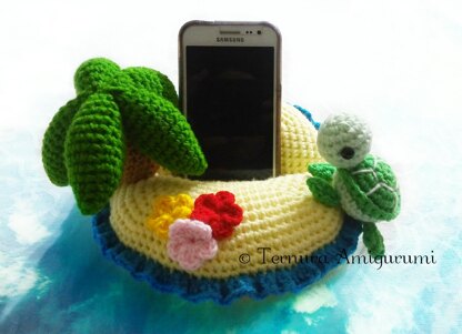 Island support for smartphone crochet pattern