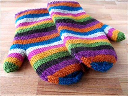 Super Simple Stripey Mittens (of Epic Awesomeness)