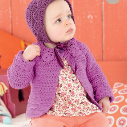 Coat and Bonnet in Sirdar Snuggly 4 Ply 50g - 4478 - Downloadable PDF