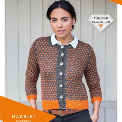 Harriet Cardigan in West Yorkshire Spinners Wensleydale Gems Hanks - WYS90996 - Downloadable PDF