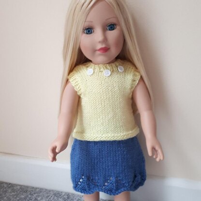 Denim Skirt for Doll