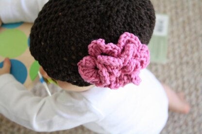 Baby Hat with Accent Flower