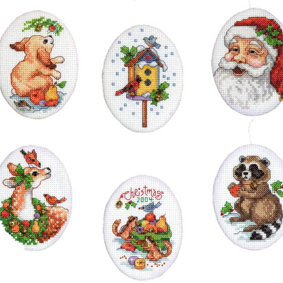 Santa and Animals Ornaments - PDF