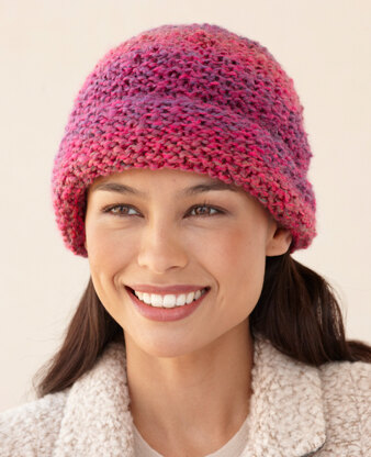 One Stitch Hat in Lion Brand Homespun - L10535
