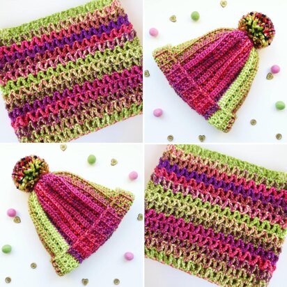 Look on the Bright Side - Chunky Hat and Cowl Pattern