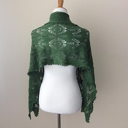 Lavender Green: a Victorian lace stole