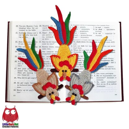 Rooster on a perch decor or bookmark