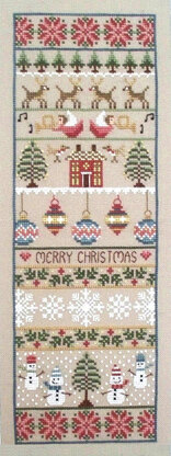 Little Dove Designs Merry Christmas Sampler Cross Stitch Kit - 12cm x 33.5cm