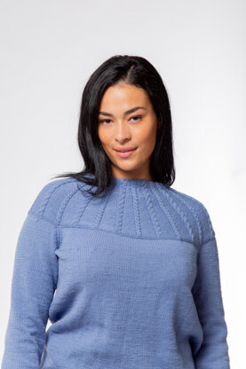 Yvonne Jumper - Knitting Pattern for Women in MillaMia Naturally Soft Merino by MillaMia