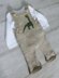 Dino dungaree for baby 0-3yrs