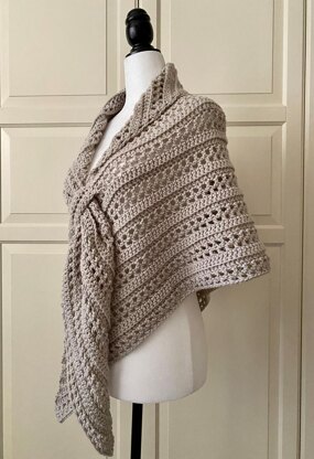 Easy Gathered Prayer Shawl: Oh-So-Pretty-Easy Triangle Shawl