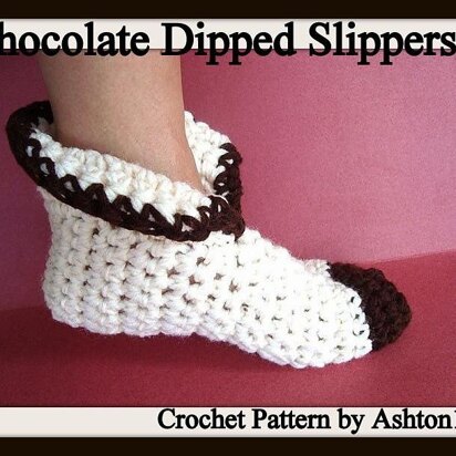 Chocolate Dipped Slippers - Unisex  | Crochet Pattern by Ashton11