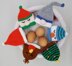 PDF Christmas DK 2in1 Knitting Pattern Egg Cosy/Decoration 6designs Charity knit EASY Christmas Eve Box Gonk Snowman Robin Elf Santa festive