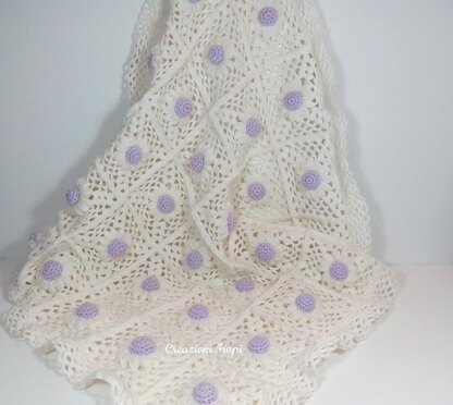 Lilac Daisy Baby blanket