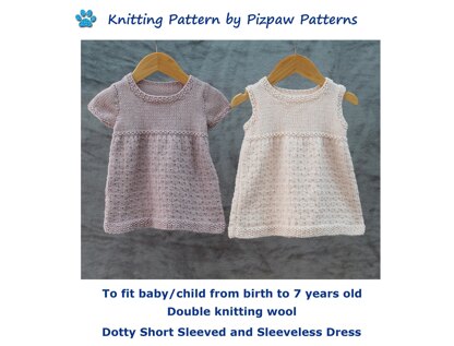 P162 Dotty Short Sleeved and Sleeveless Dress