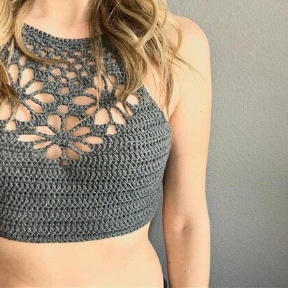 Three Flowers Crop Top