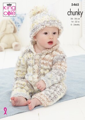 Baby Set in King Cole Comfort Cheeky Chunky - 5465 - Downloadable PDF