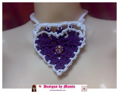 Crochet Diamond Heart Necklace Pattern Unique Crochet Jewelry
