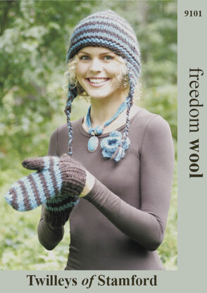 Hat & Mitts in Twilleys Freedom Wool - 9101
